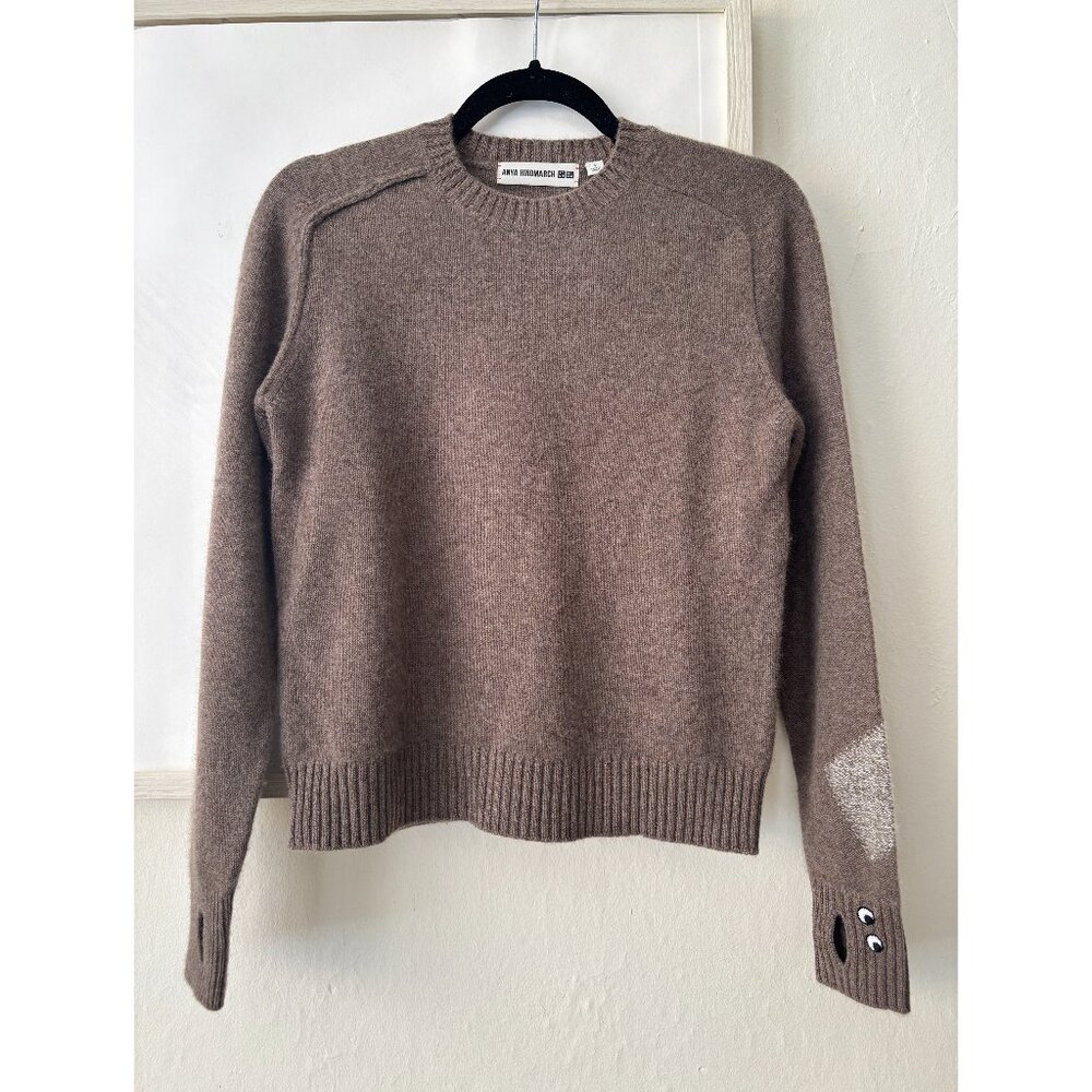 Anya Hindmarch x Uniqlo Cashmere Sweater in Brown, Small